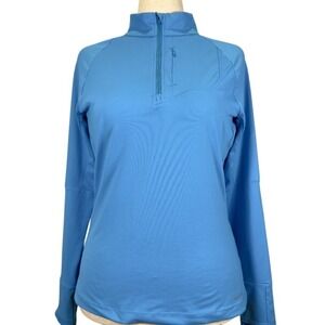 Merrell Select Wick Women's Large 1/4 Zip Blue Performance Pullover Gorpcore